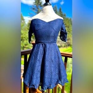 Windsor Homecoming Lace Dress in Navy